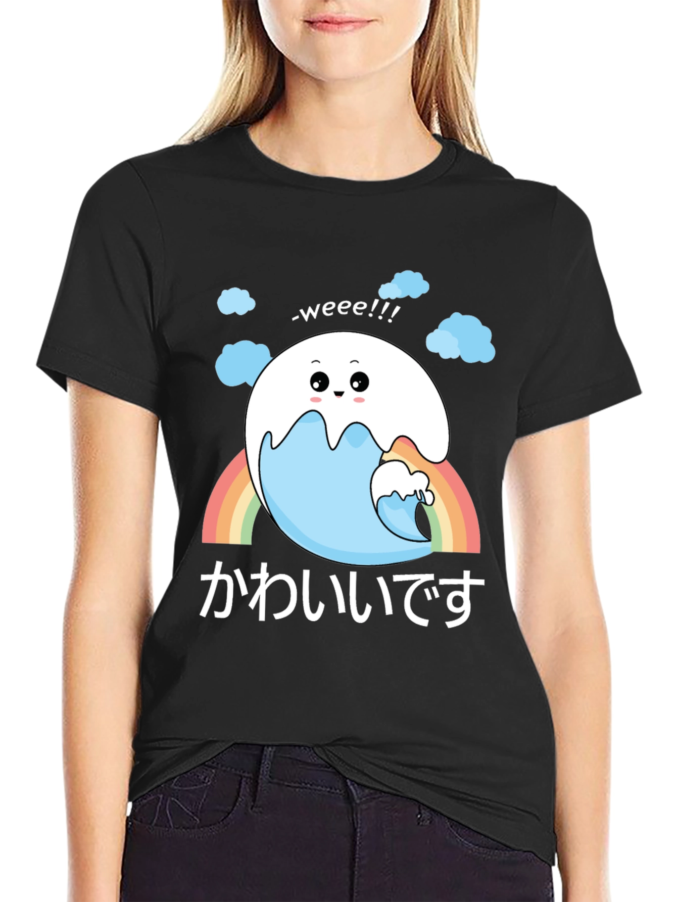 Kawaii Wave Tee - Cute Japanese Style Shirt