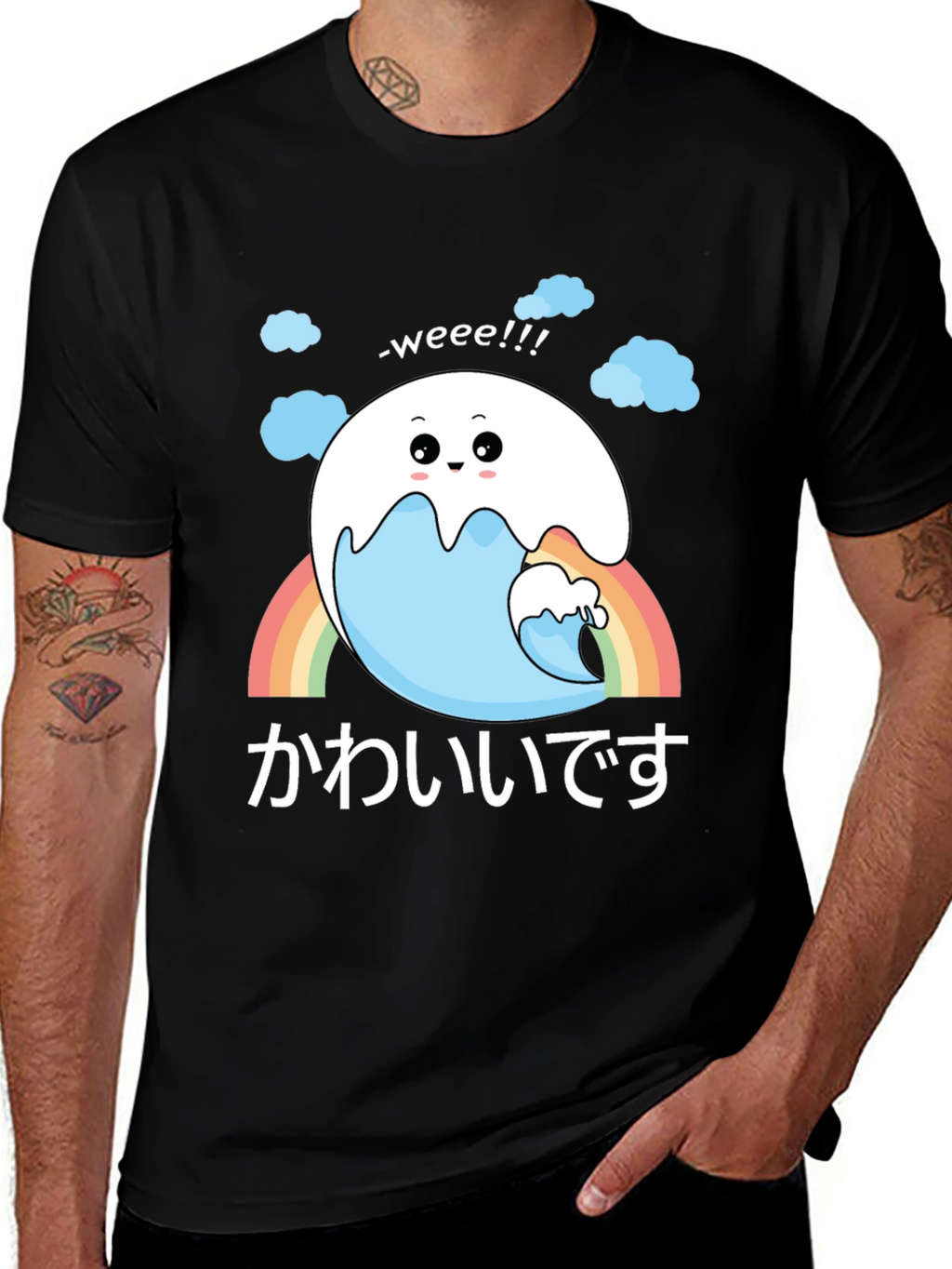 Kawaii Wave Tee - Cute Japanese Style Shirt