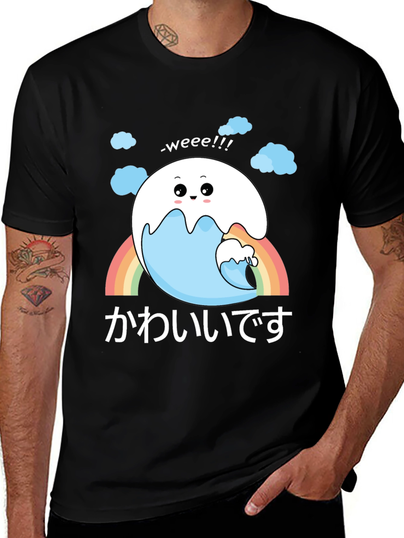 Kawaii Wave Tee - Cute Japanese Style Shirt
