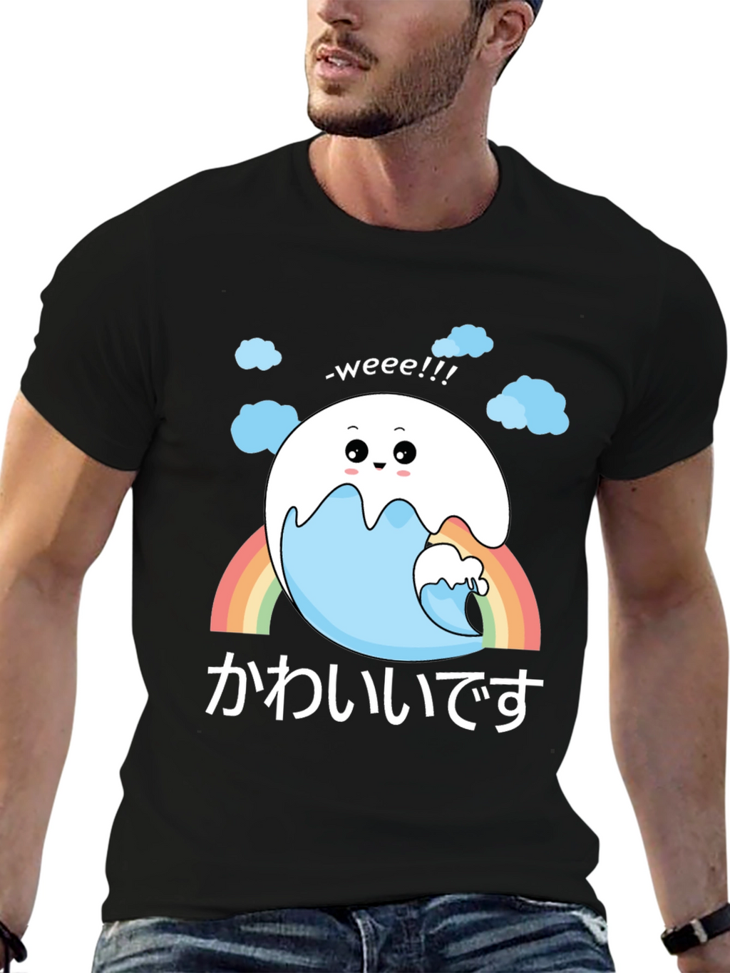 Kawaii Wave Tee - Cute Japanese Style Shirt