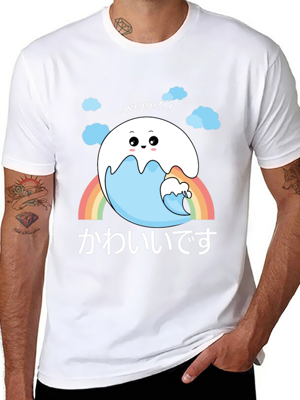 Kawaii Wave Tee - Cute Japanese Style Shirt