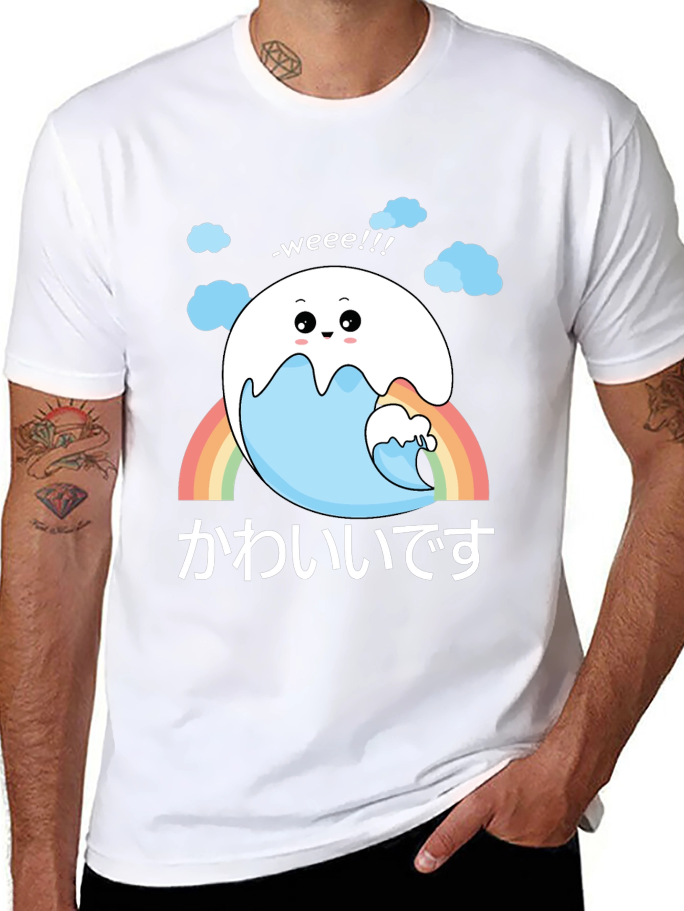 Kawaii Wave Tee - Cute Japanese Style Shirt