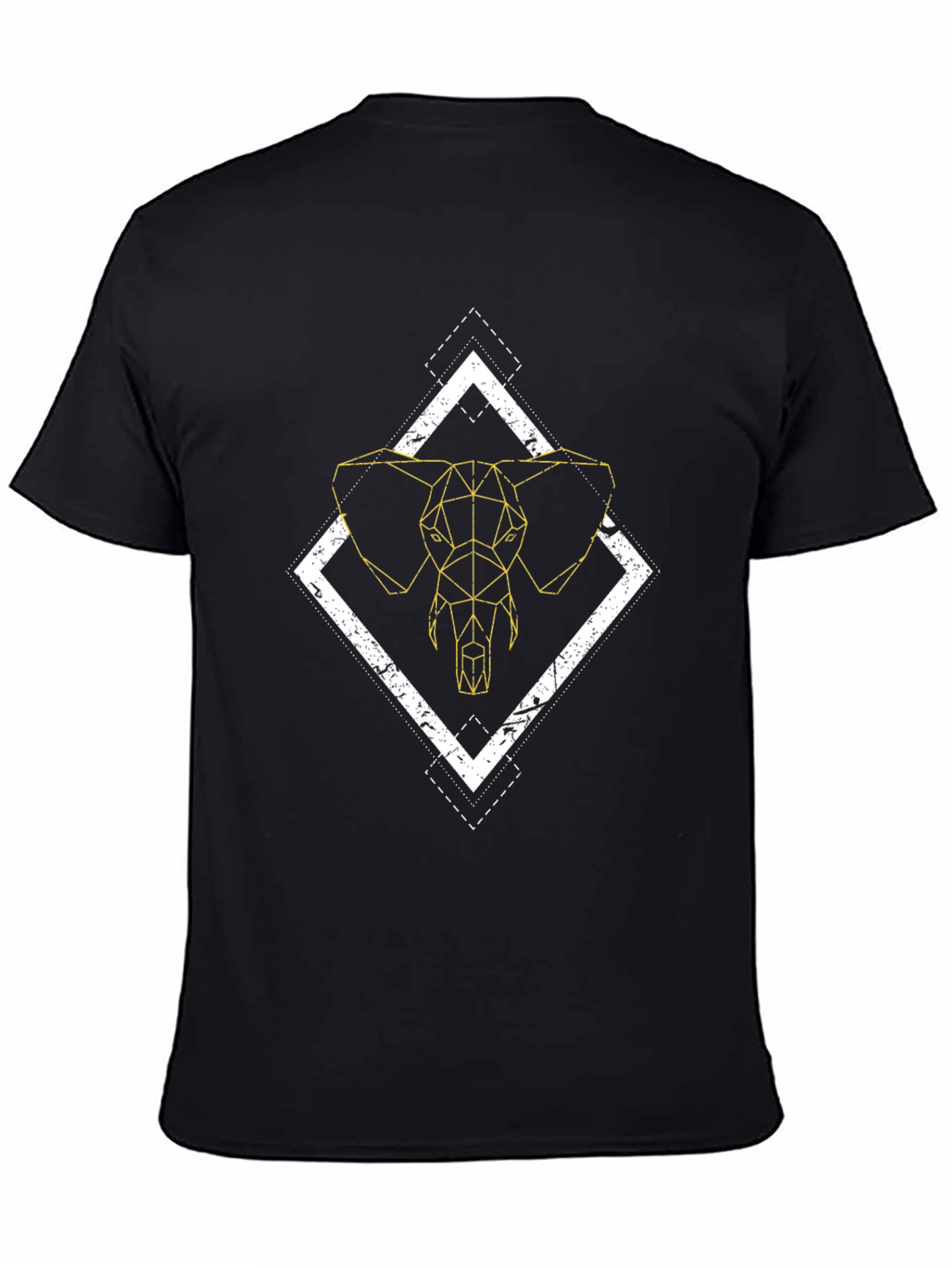 Geometric Elephant Graphic Tee - Modern Style
