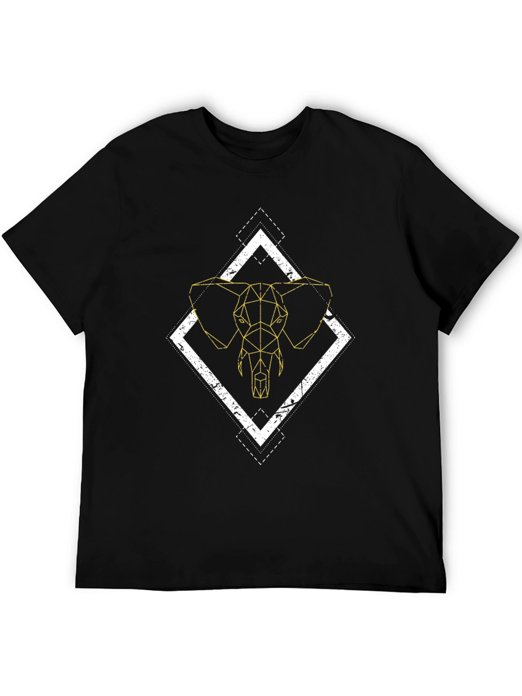 Geometric Elephant Graphic Tee - Modern Style