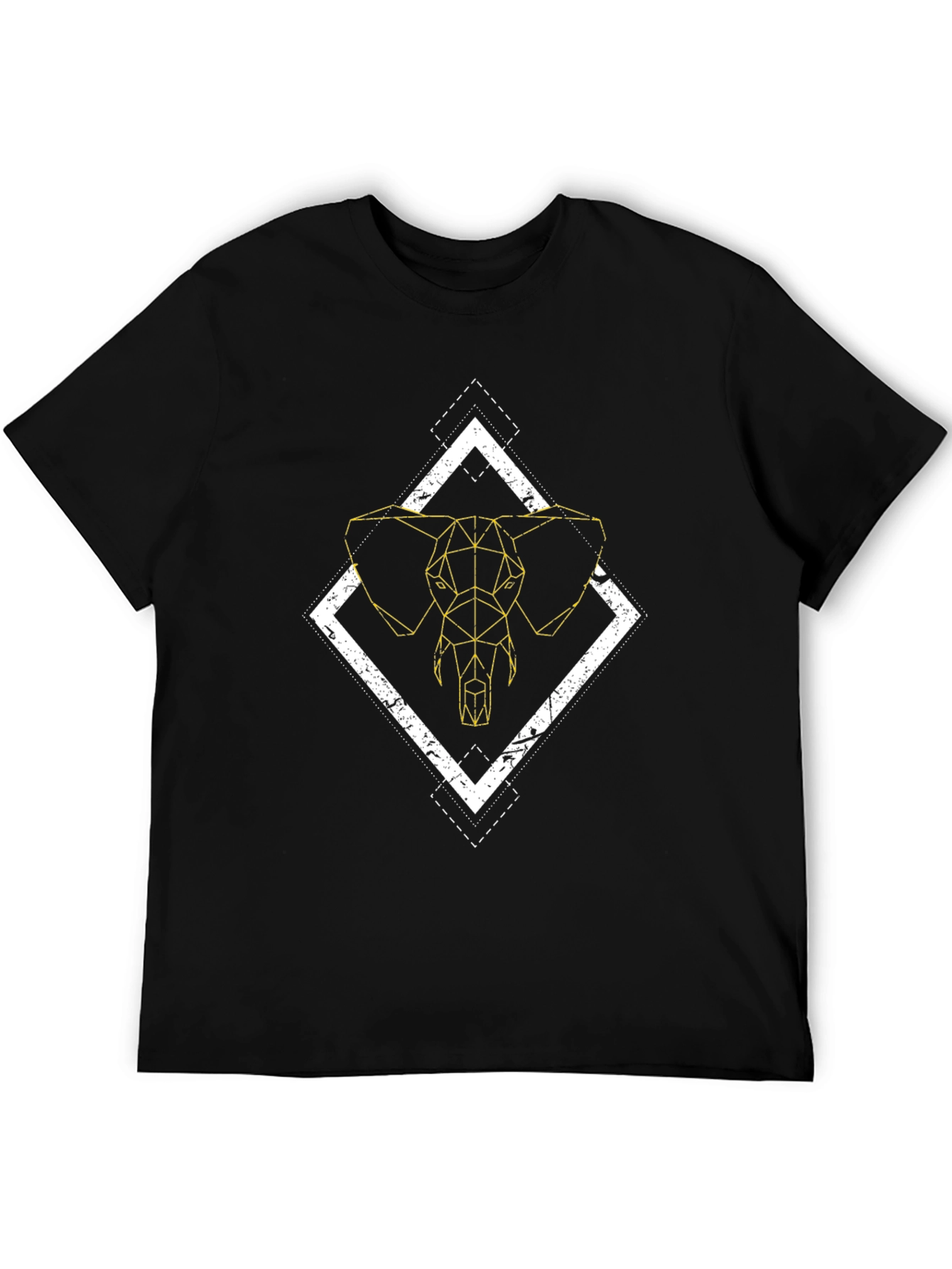 Geometric Elephant Graphic Tee - Modern Style