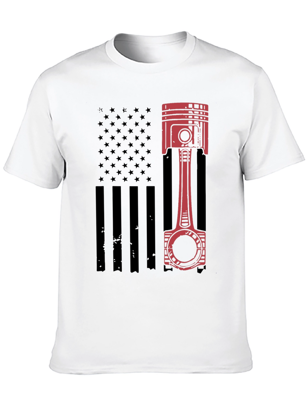 Piston American Flag T-Shirt - Black