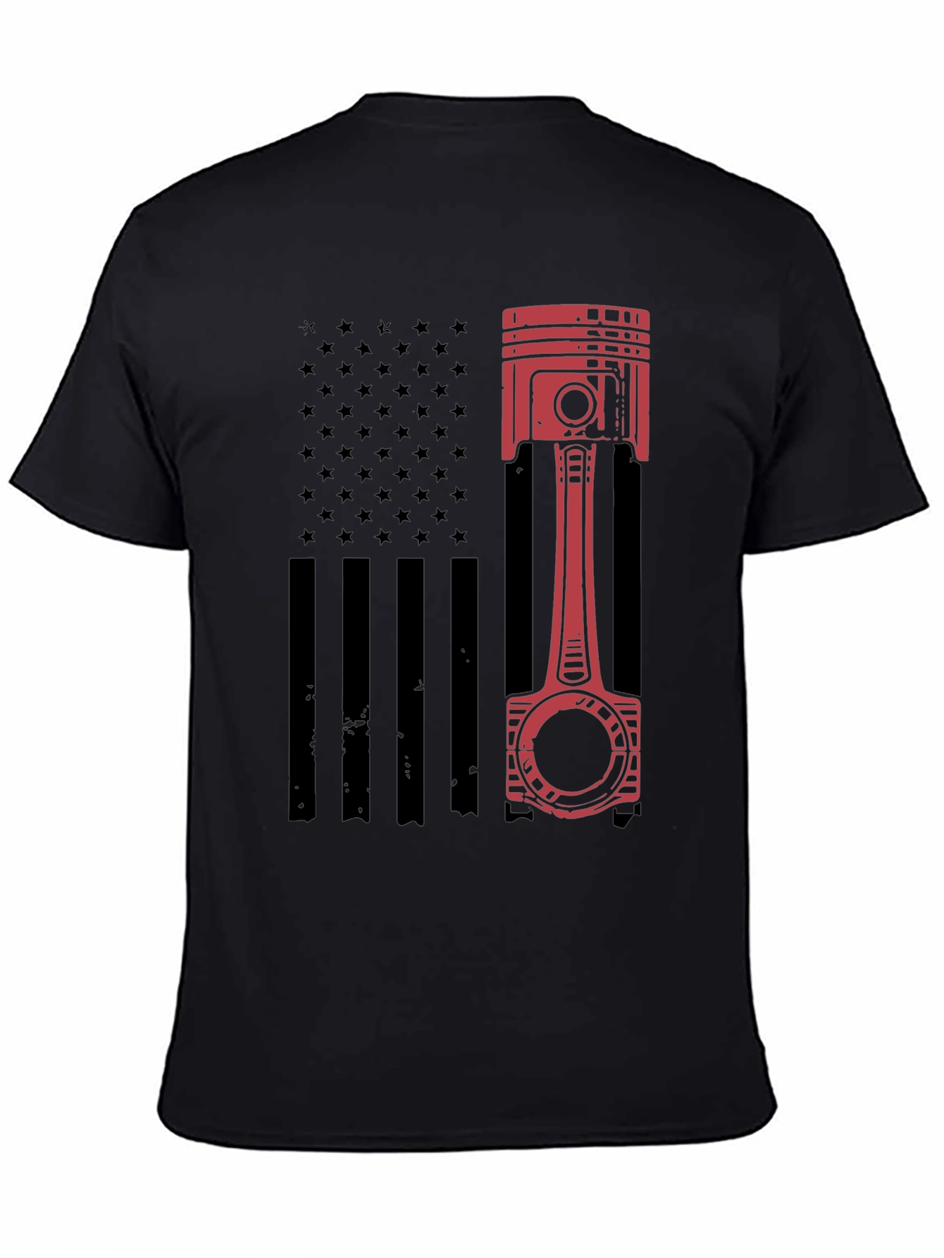 Piston American Flag T-Shirt - Black
