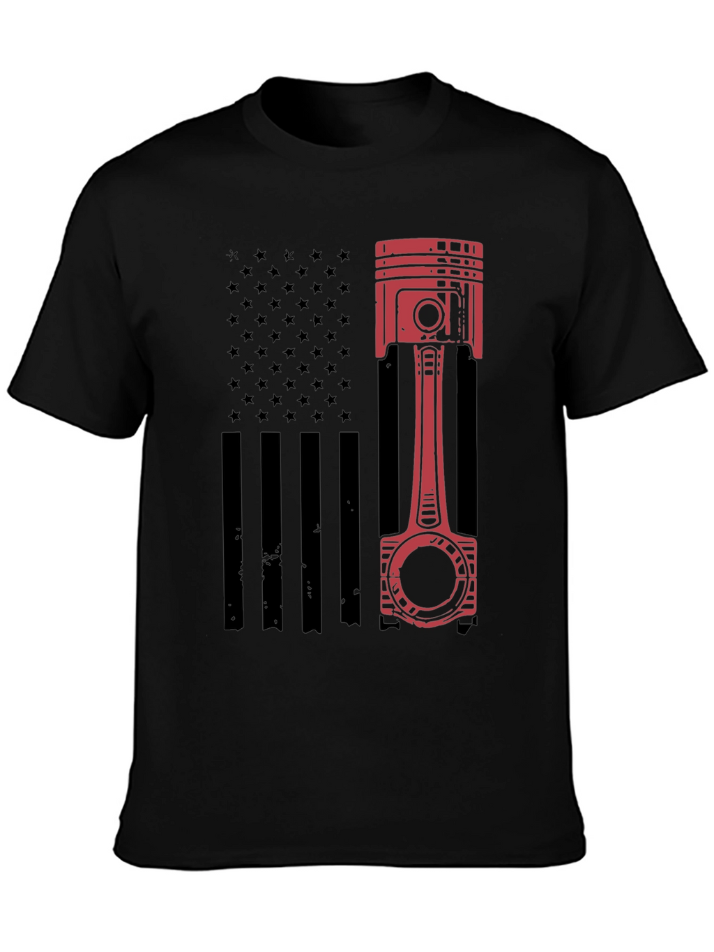 Piston American Flag T-Shirt - Black