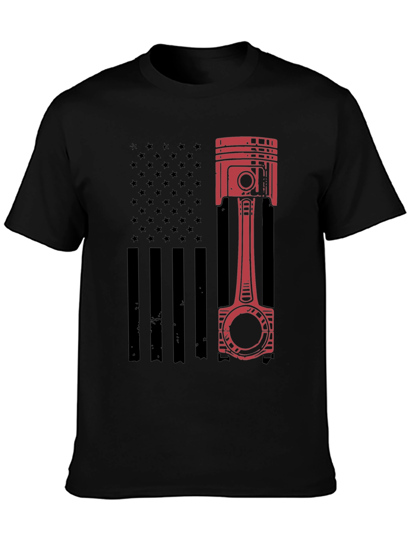 Piston American Flag T-Shirt - Black