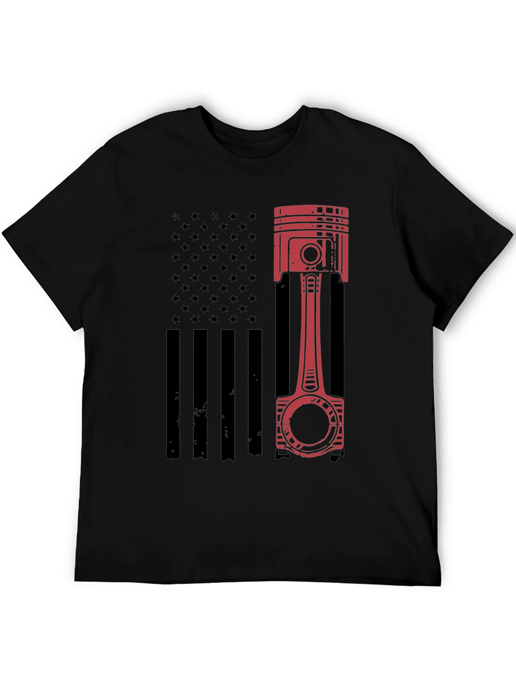 Piston American Flag T-Shirt - Black