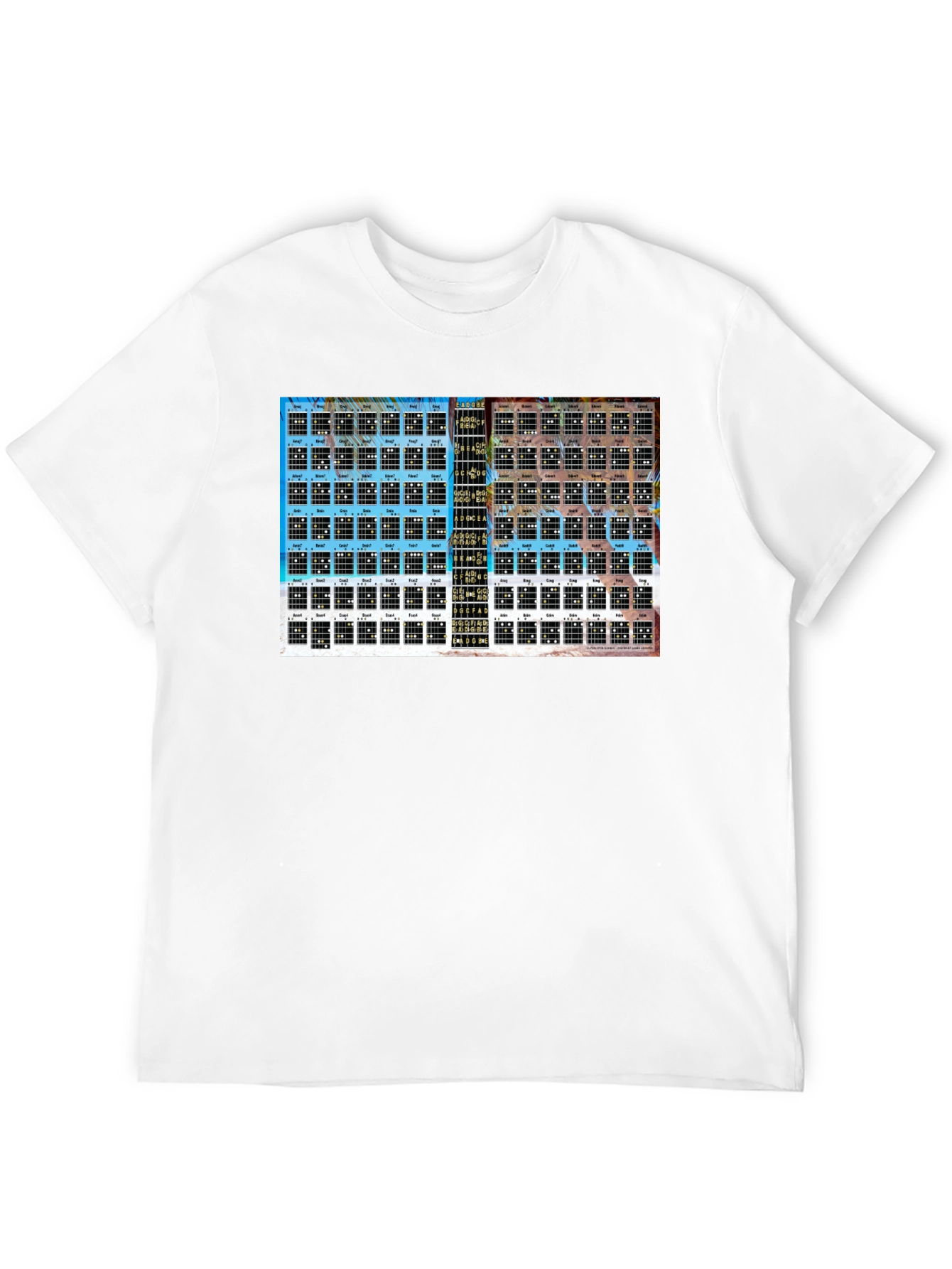 Guitar Chord Chart Graphic Tee