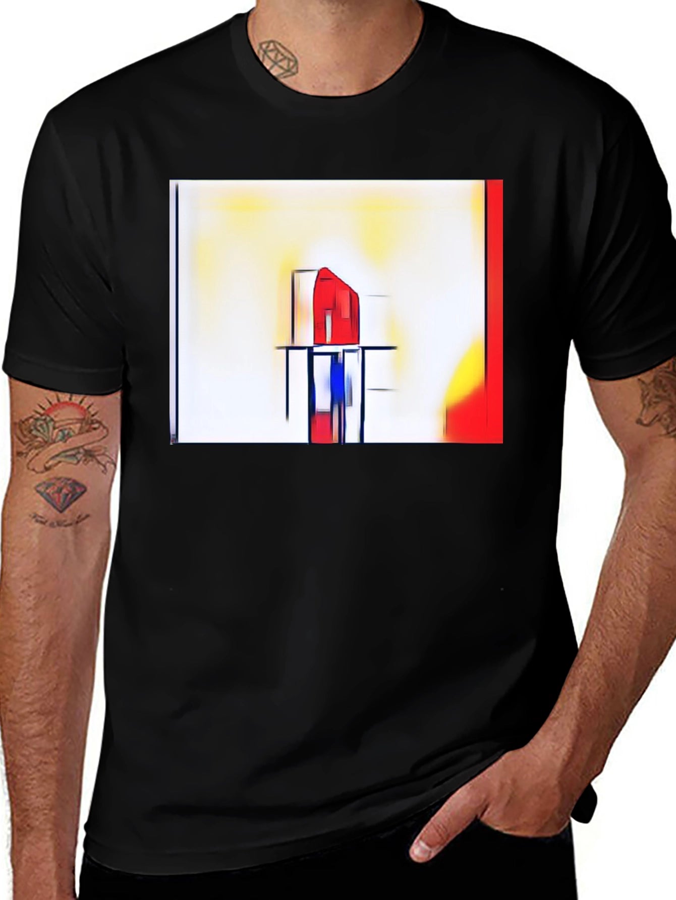 Abstract Art Graphic Tee - Modern Style