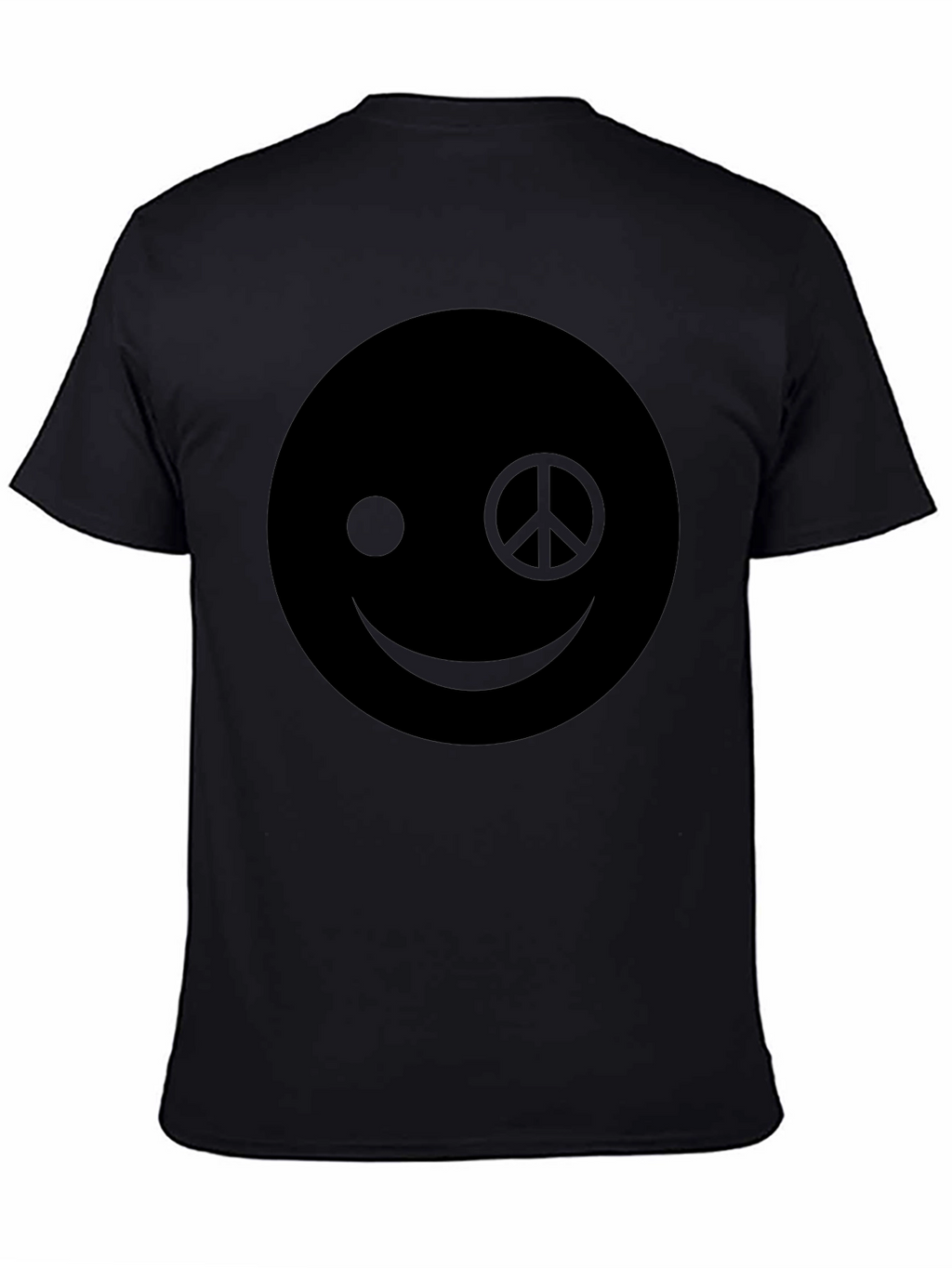 Peace Sign Smiley Face Graphic T-Shirt