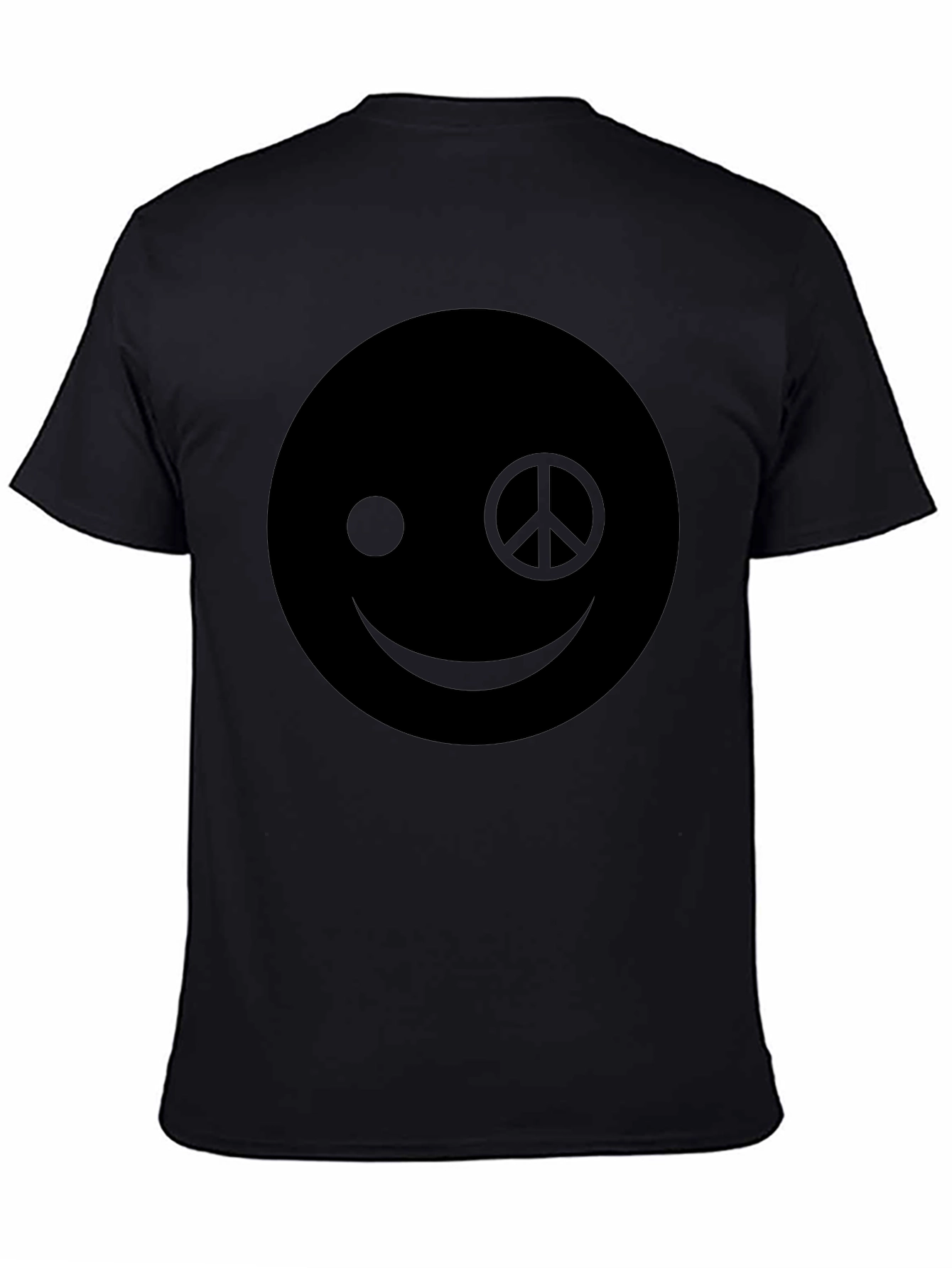 Peace Sign Smiley Face Graphic T-Shirt