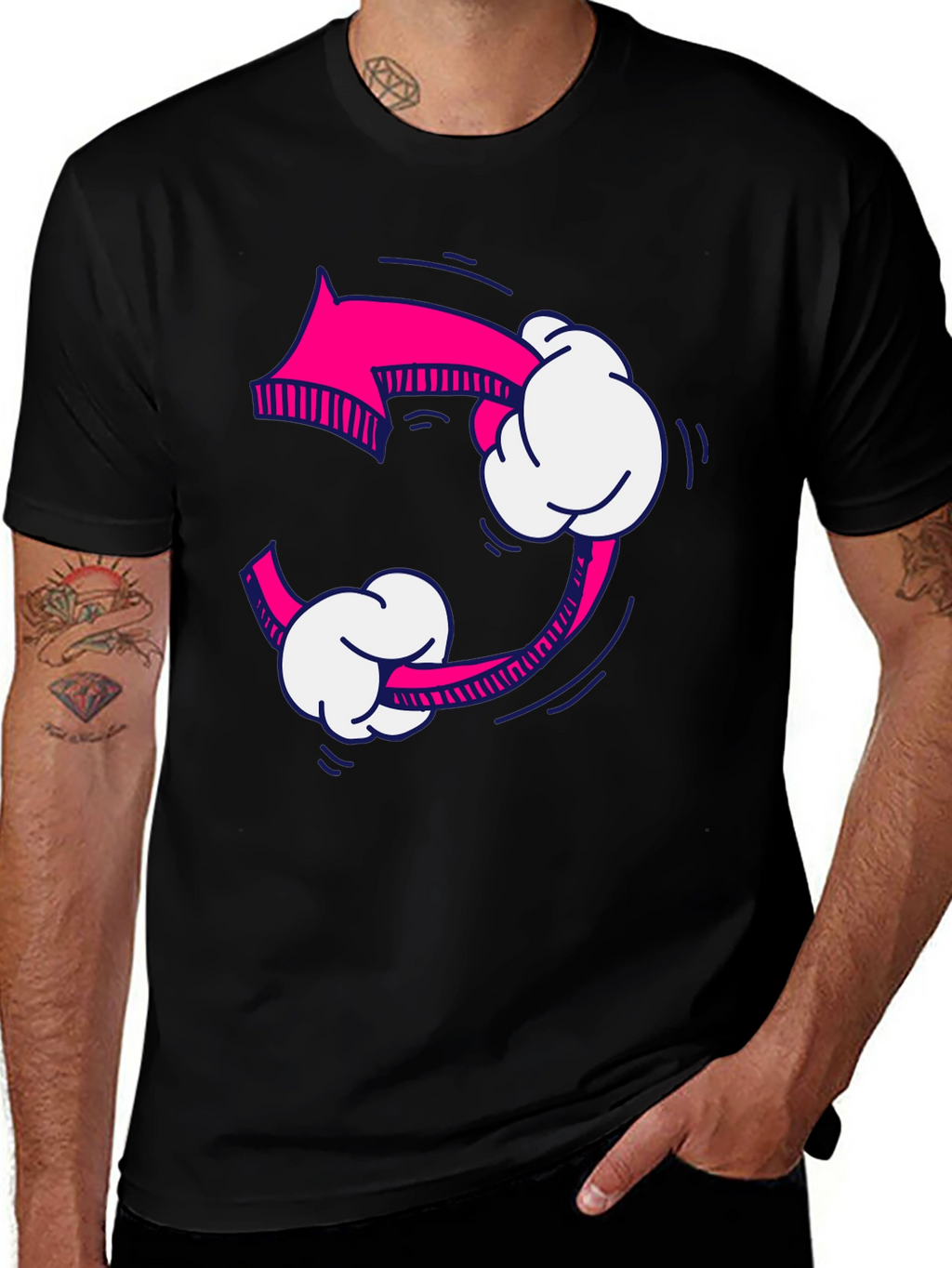 Pink Arrow Recycle Graphic Tee