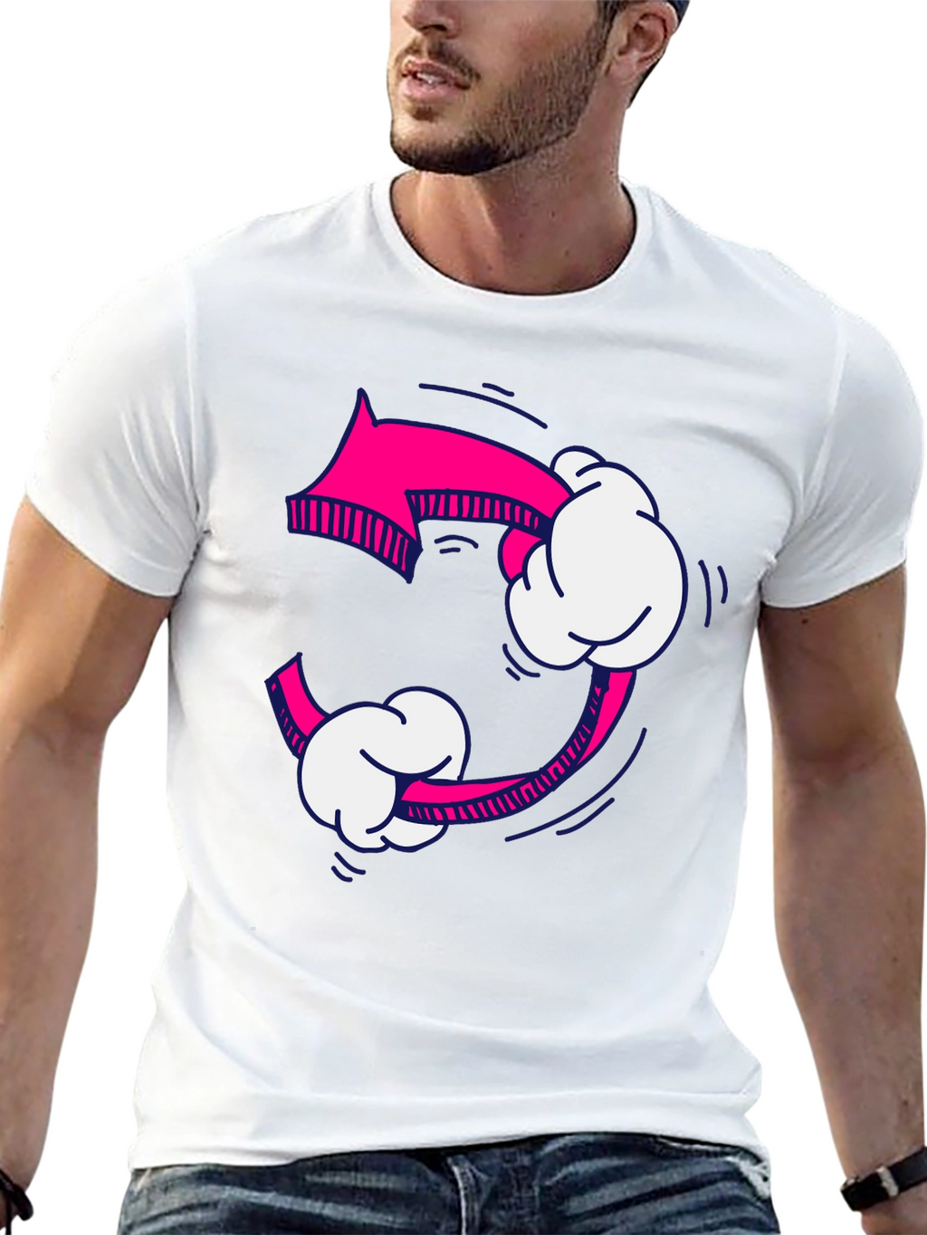 Pink Arrow Recycle Graphic Tee
