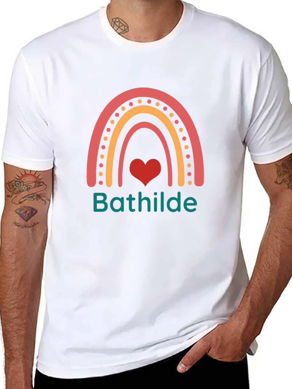 Rainbow Heart T-Shirt - Bathilde