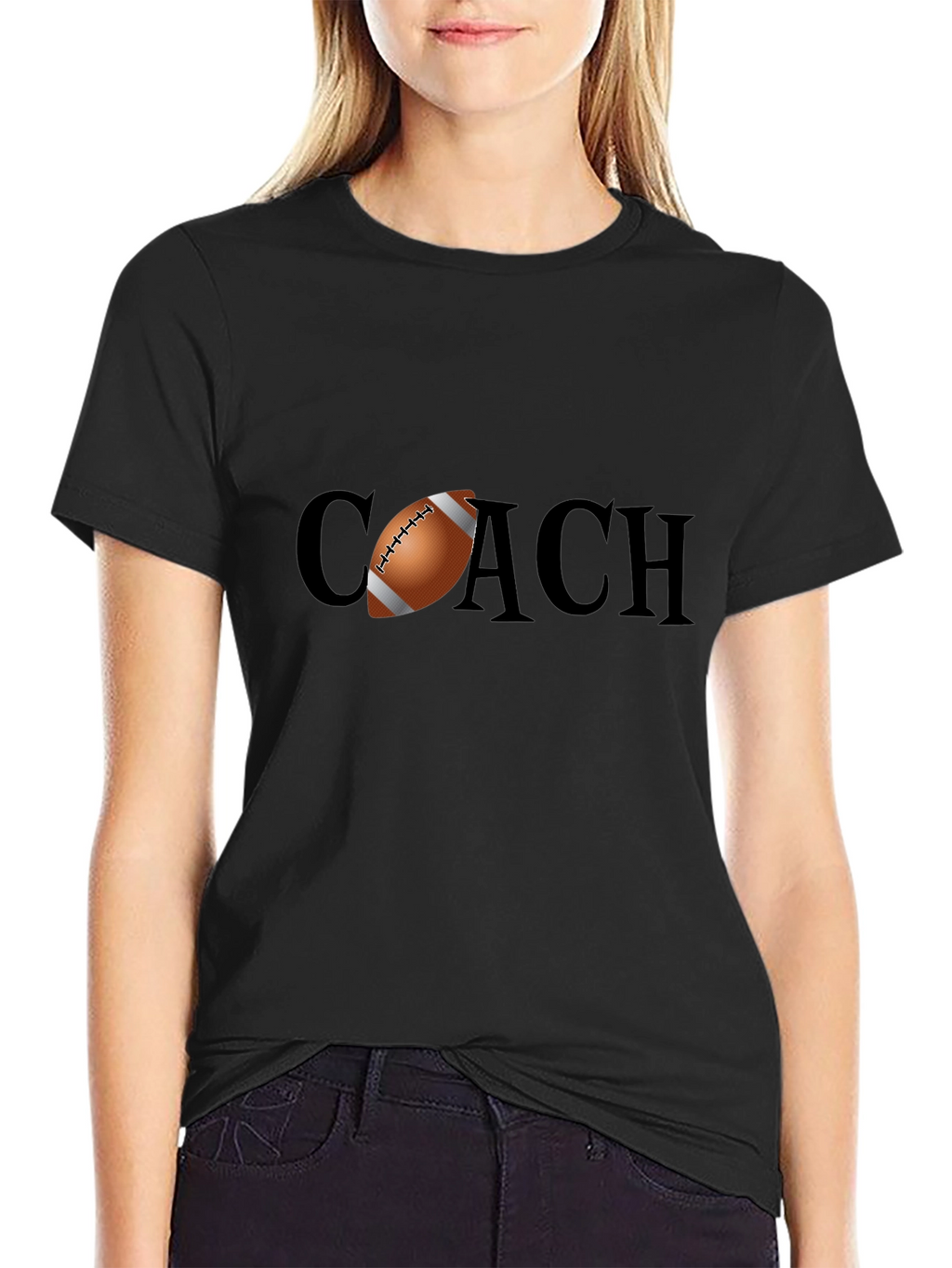 Football Coach Graphic Tee - Black