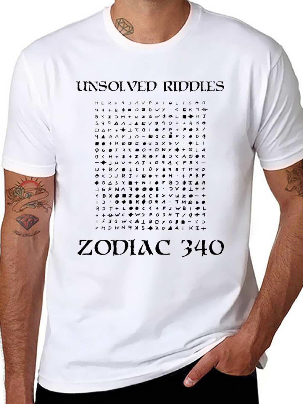 Unsolved Riddles Zodiac 340 Graphic T-Shirt