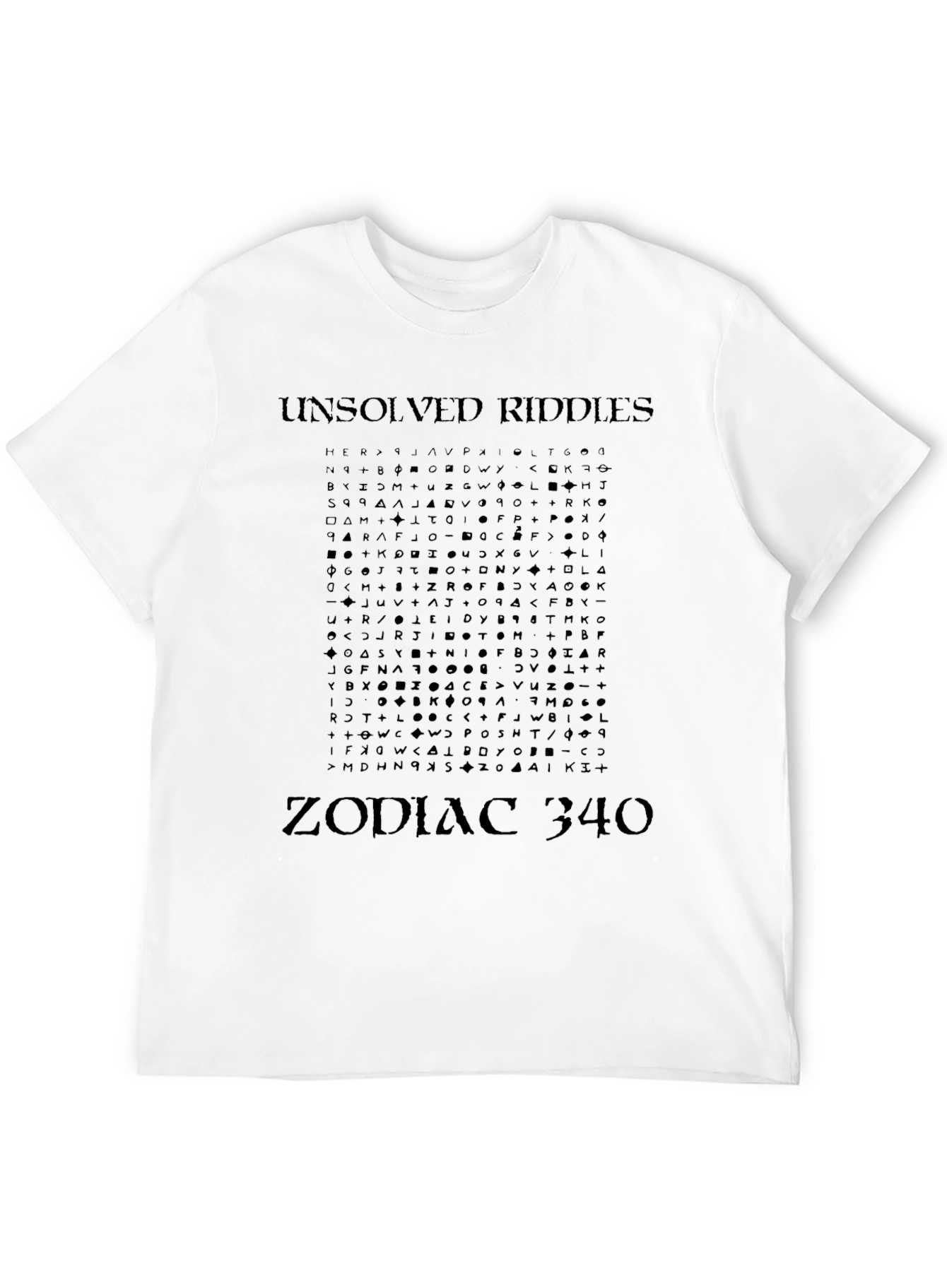 Unsolved Riddles Zodiac 340 Graphic T-Shirt