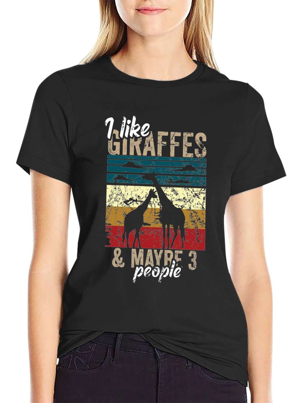 I Like Giraffes & Maybe 3 People T-Shirt