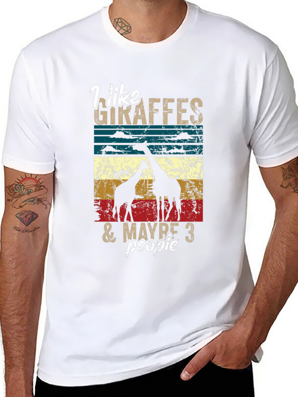 I Like Giraffes & Maybe 3 People T-Shirt