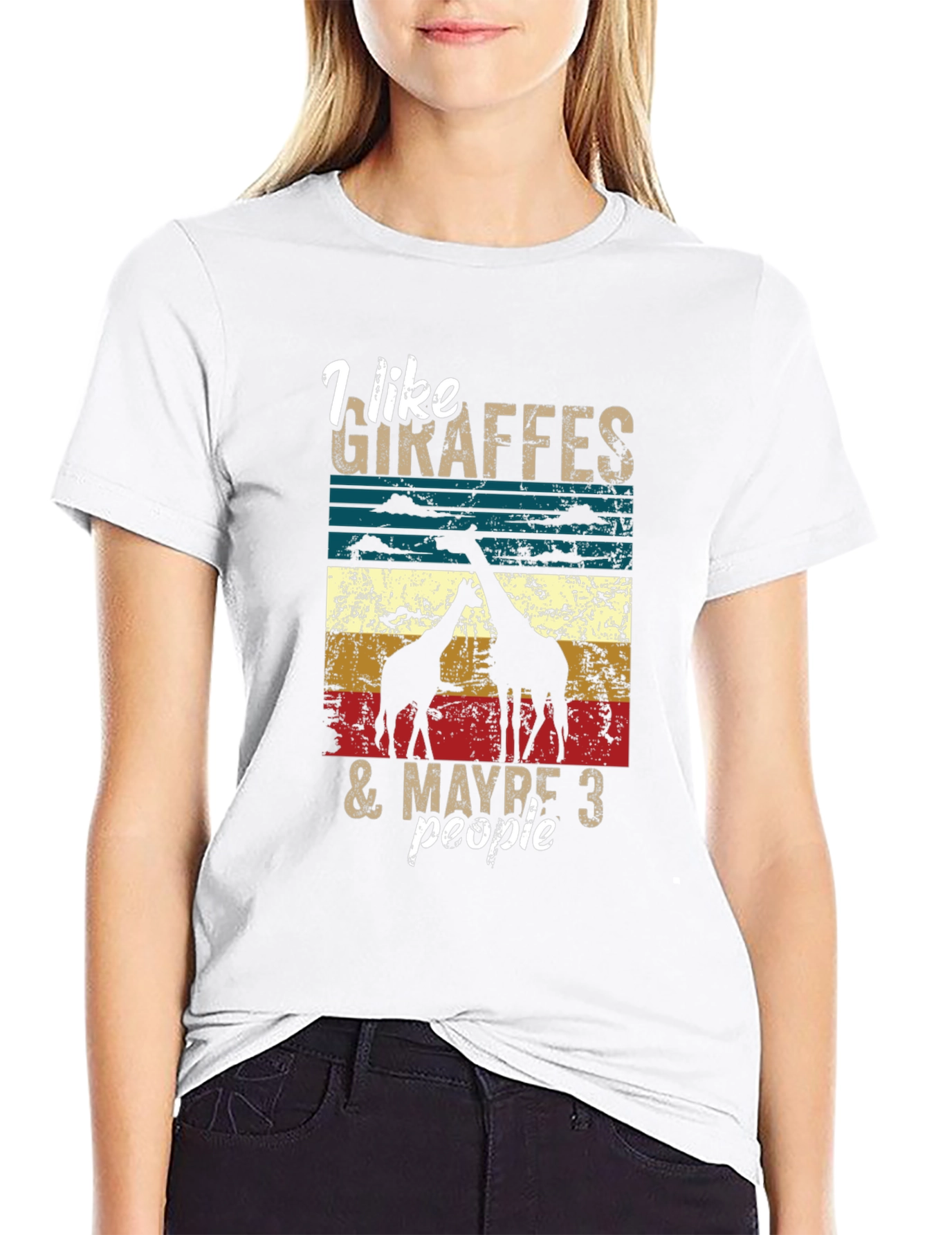 I Like Giraffes & Maybe 3 People T-Shirt