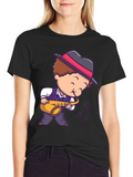 Cartoon Jazz Saxophone Player T-Shirt
