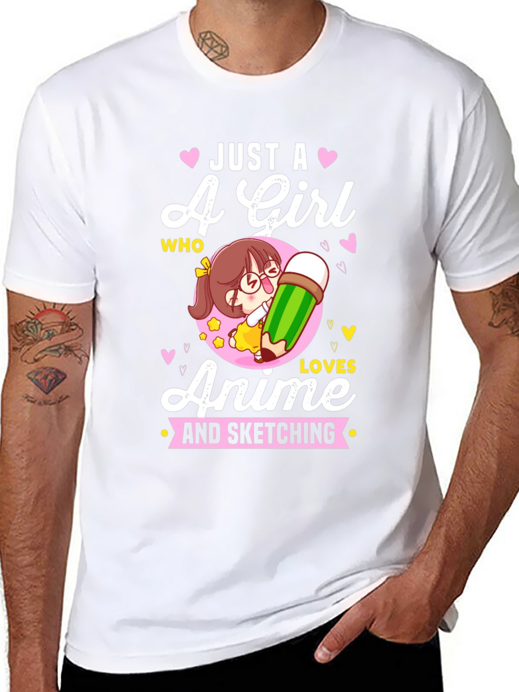 Anime Girl Sketching T-Shirt