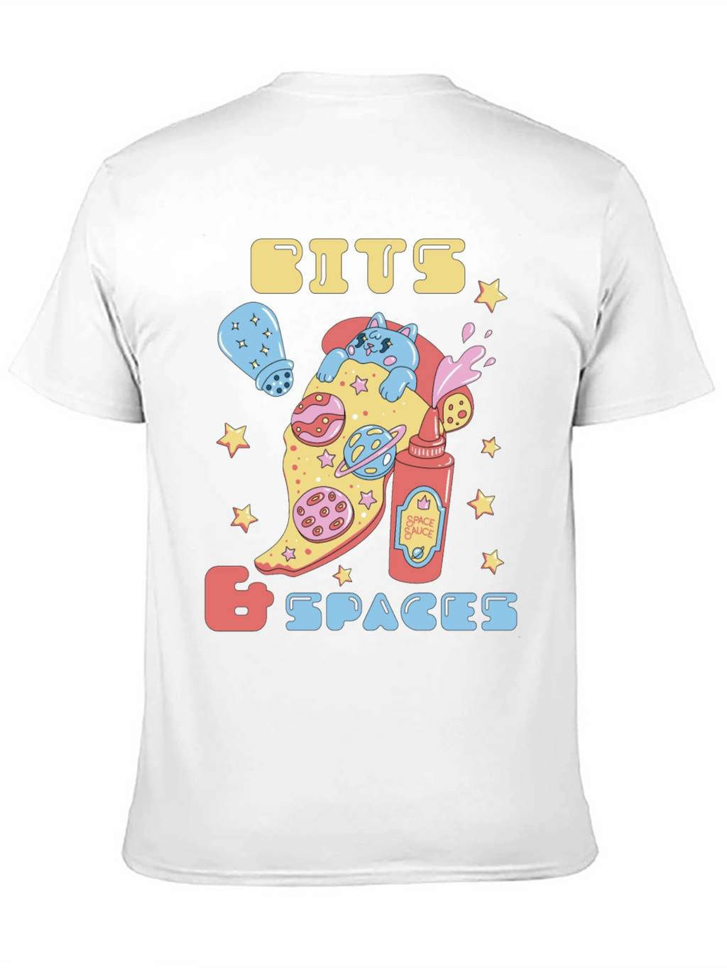 Bits & Spaces Pizza Cat Graphic T-Shirt