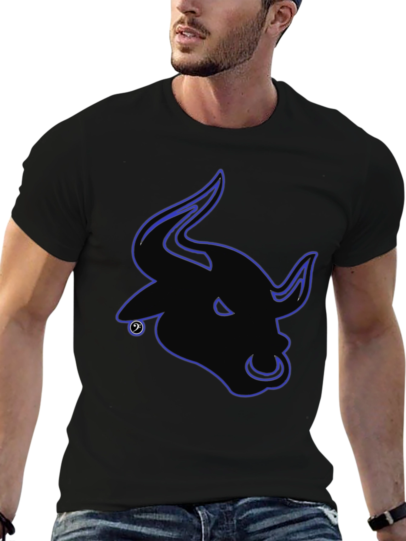 Bull Logo Black T-Shirt
