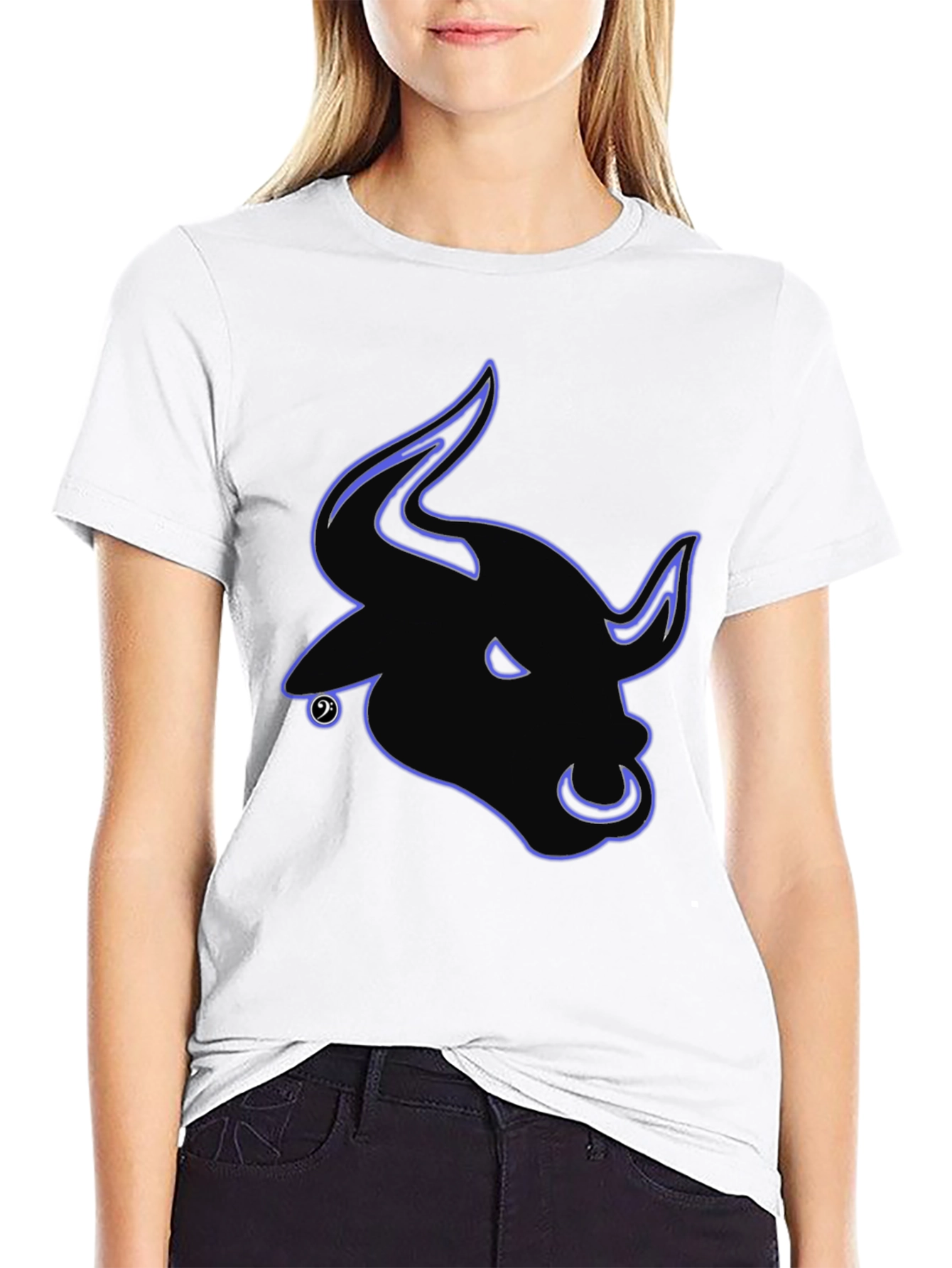 Bull Logo Black T-Shirt