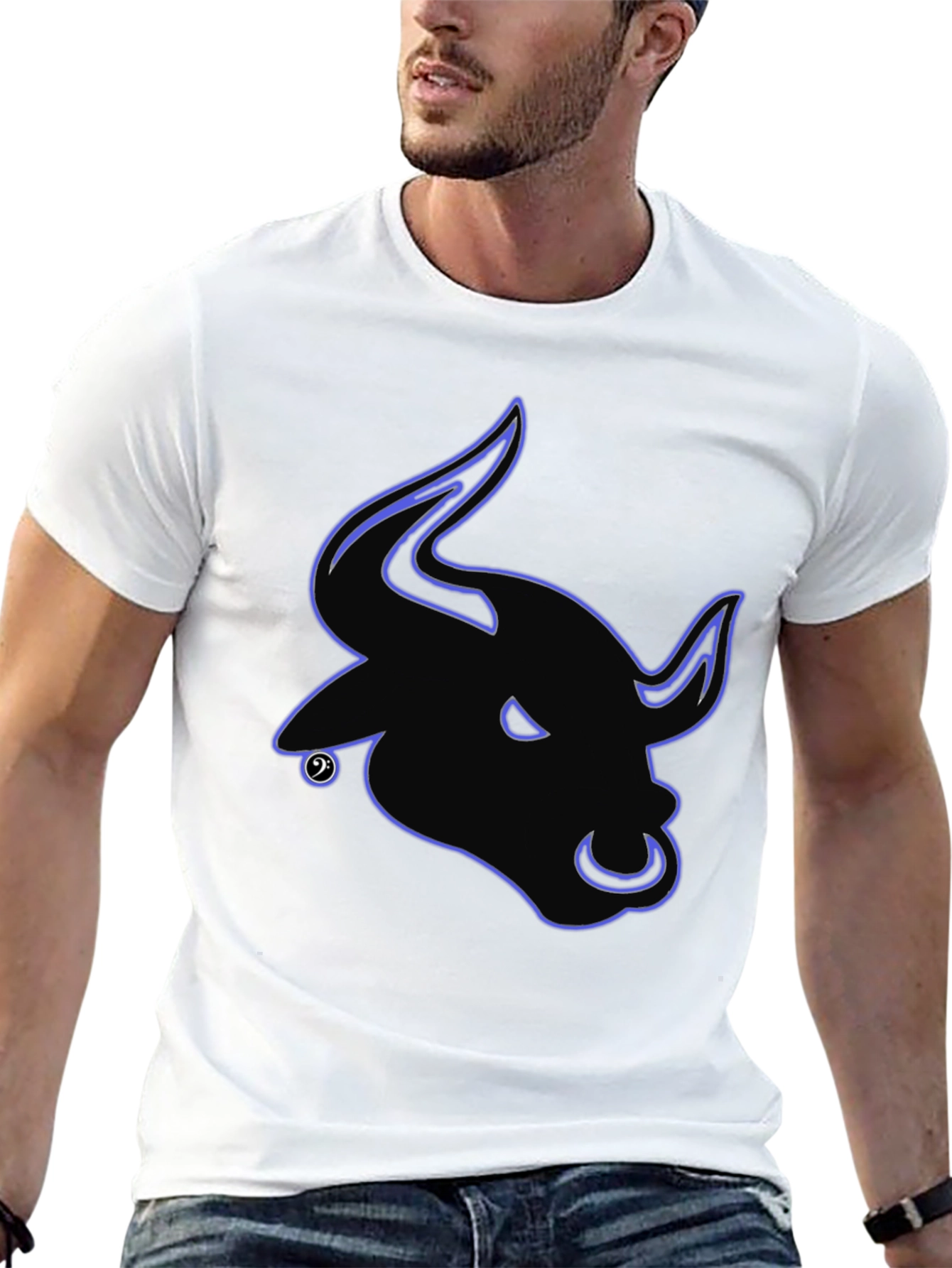 Bull Logo Black T-Shirt