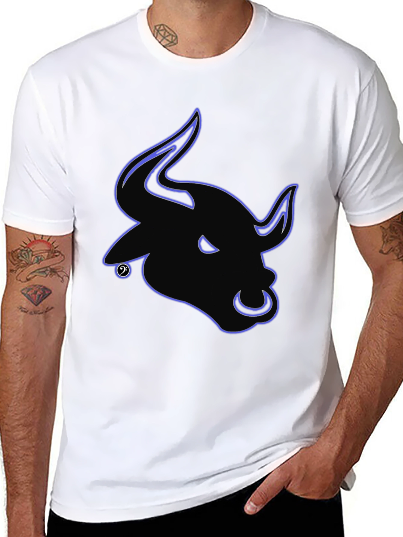 Bull Logo Black T-Shirt
