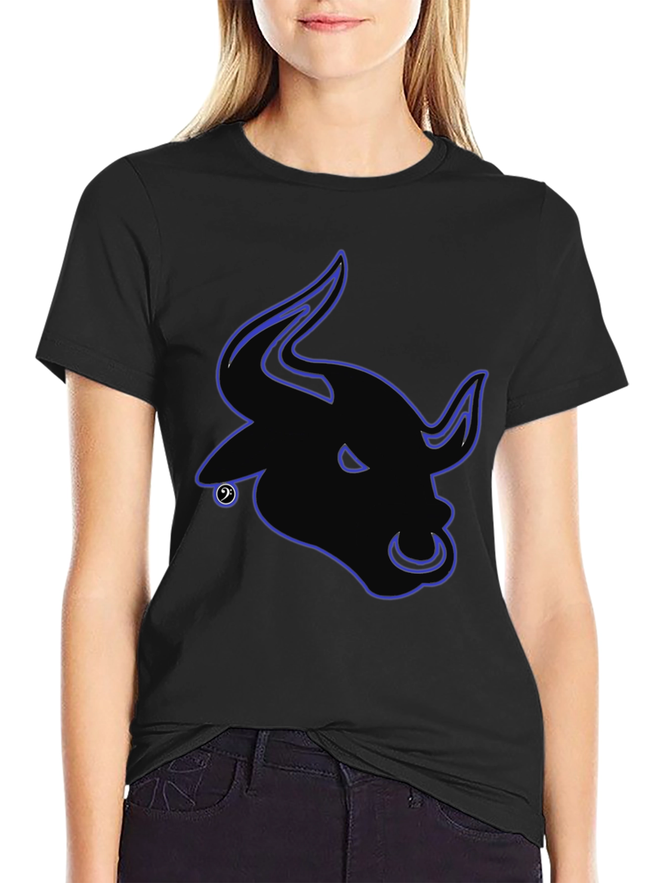 Bull Logo Black T-Shirt