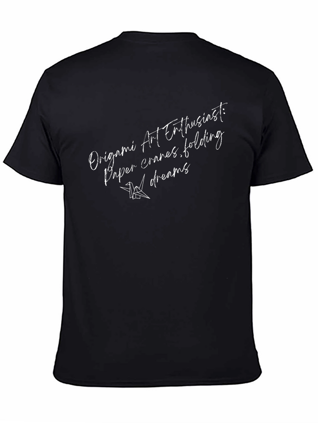 Origami Art Enthusiast Black T-Shirt