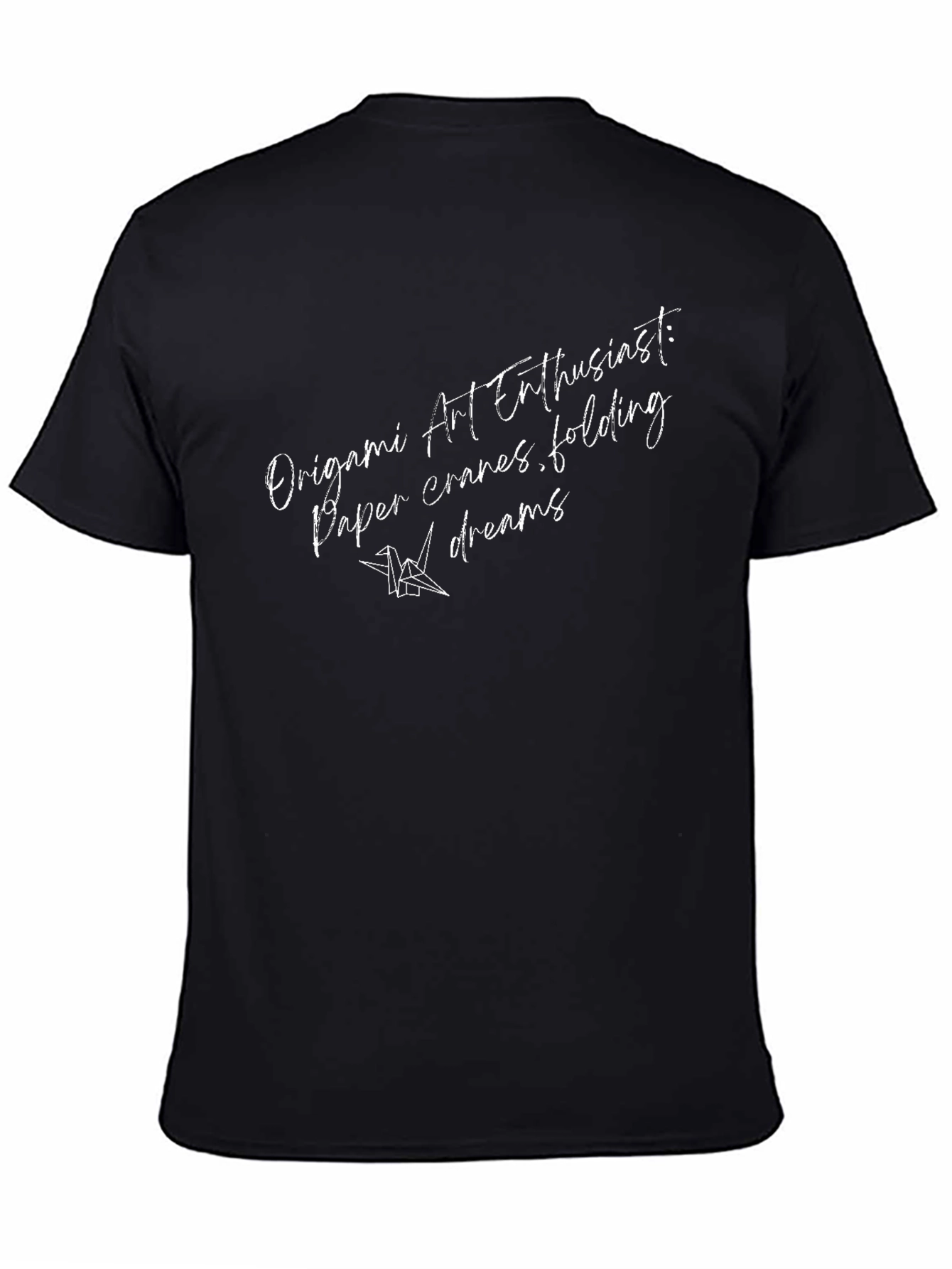 Origami Art Enthusiast Black T-Shirt