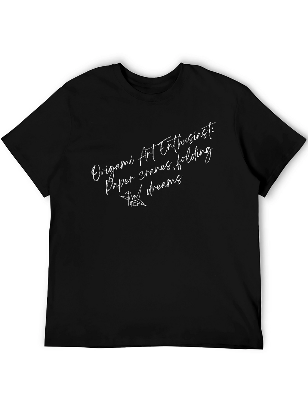Origami Art Enthusiast Black T-Shirt