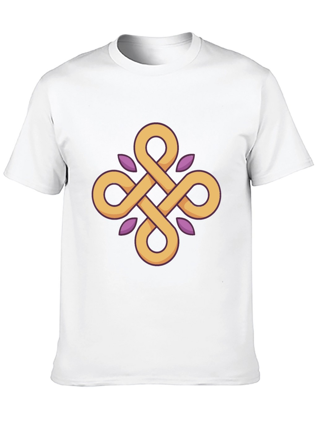 Geometric Knot Graphic Tee - Stylish Black T-Shirt