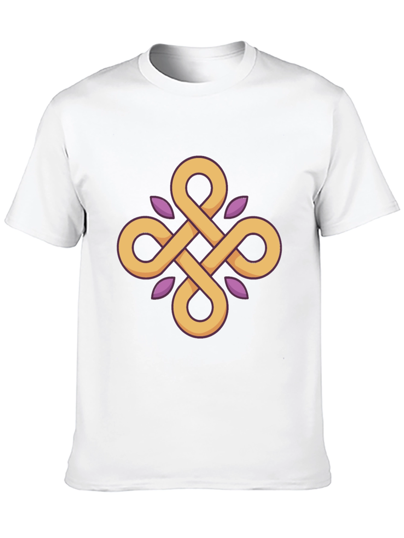 Geometric Knot Graphic Tee - Stylish Black T-Shirt
