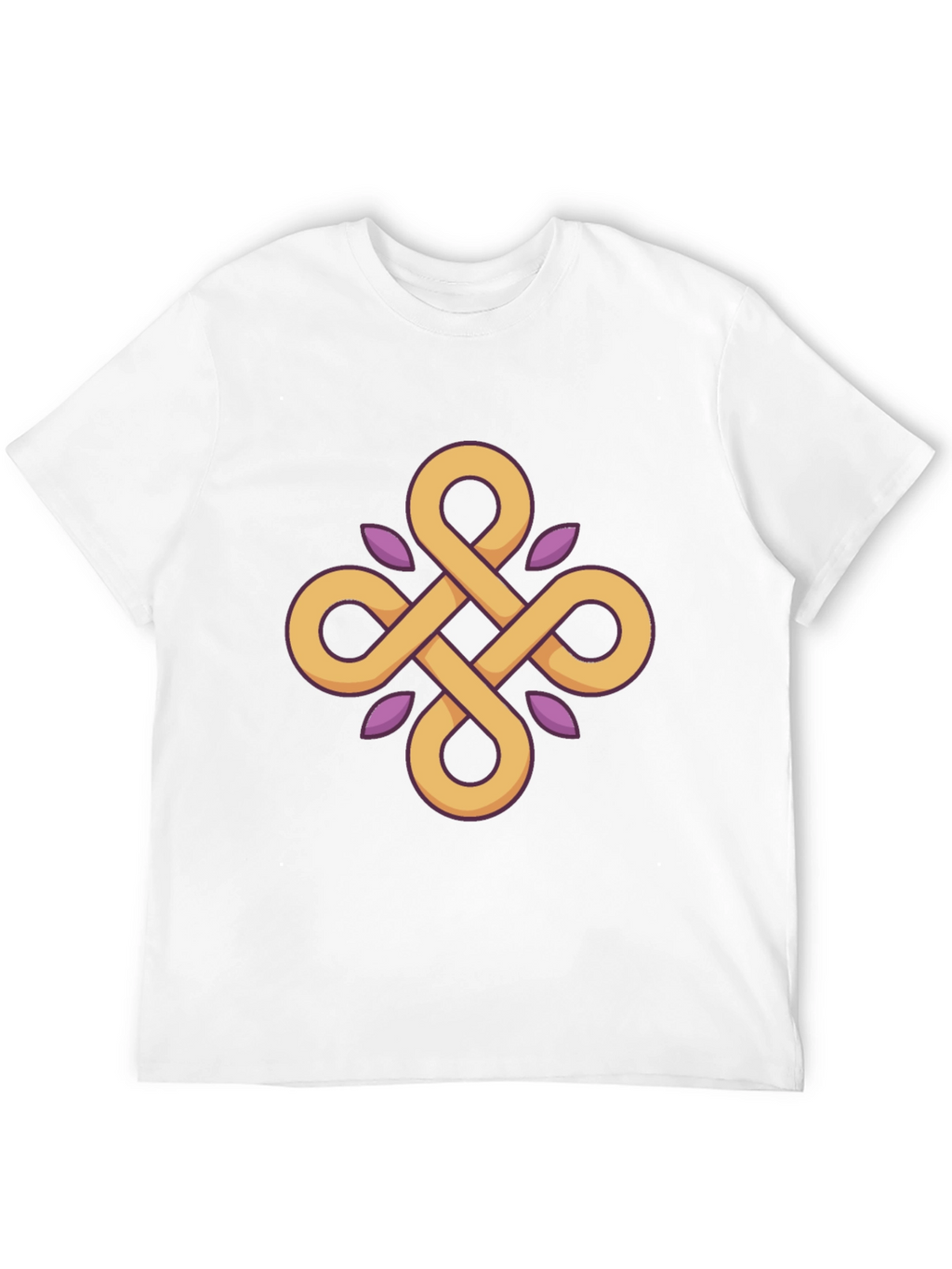 Geometric Knot Graphic Tee - Stylish Black T-Shirt