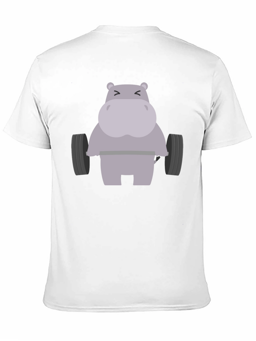 Hippo Lifting Weights Graphic T-Shirt - Gym Humor