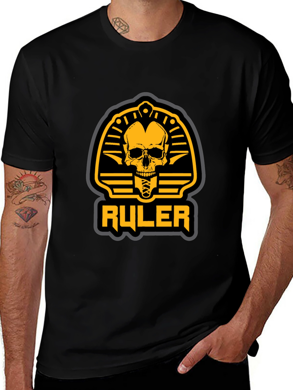 Skull Pharaoh Ruler Graphic Tee
