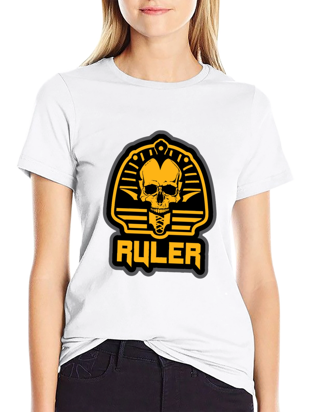 Skull Pharaoh Ruler Graphic Tee