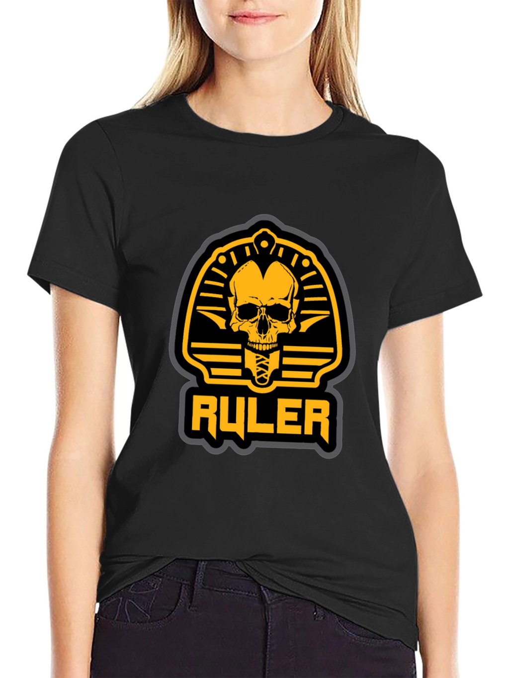 Skull Pharaoh Ruler Graphic Tee