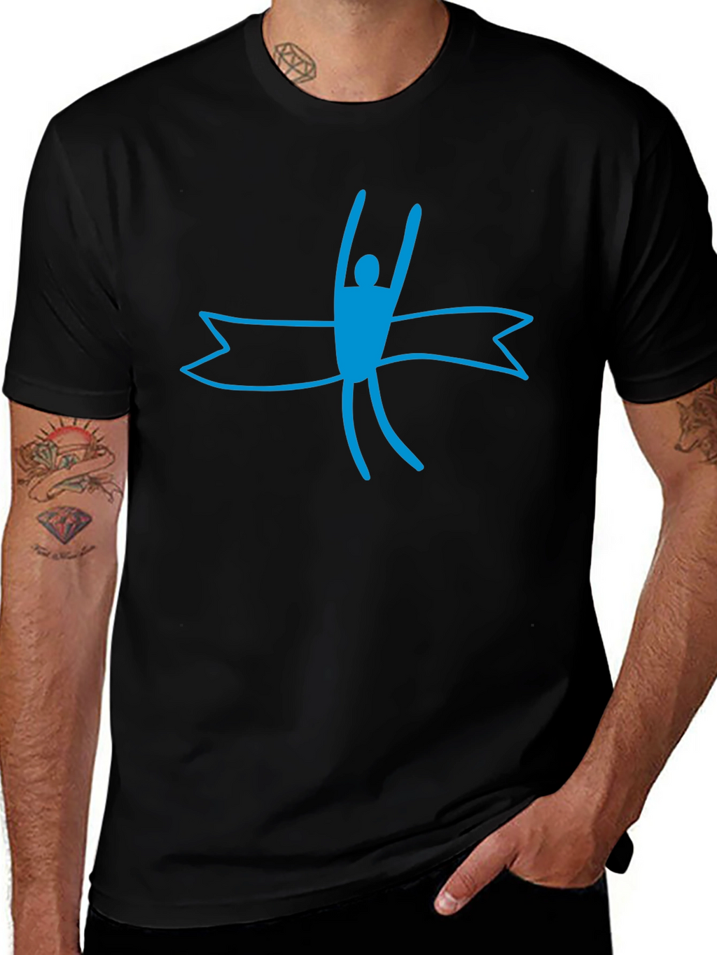 Winners Finish Line Graphic Tee - Black