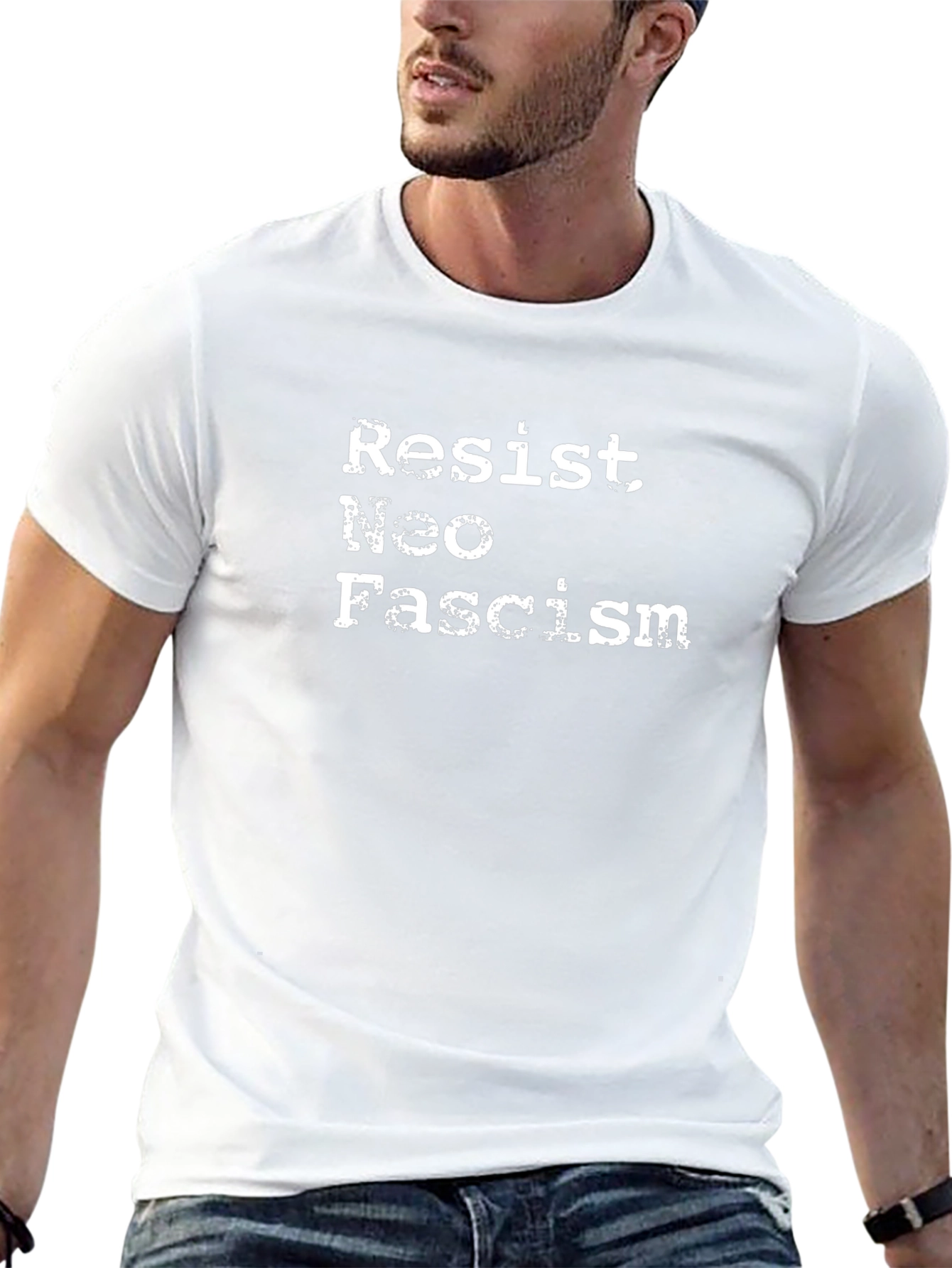 Resist Neo Fascism Graphic T-Shirt - Black