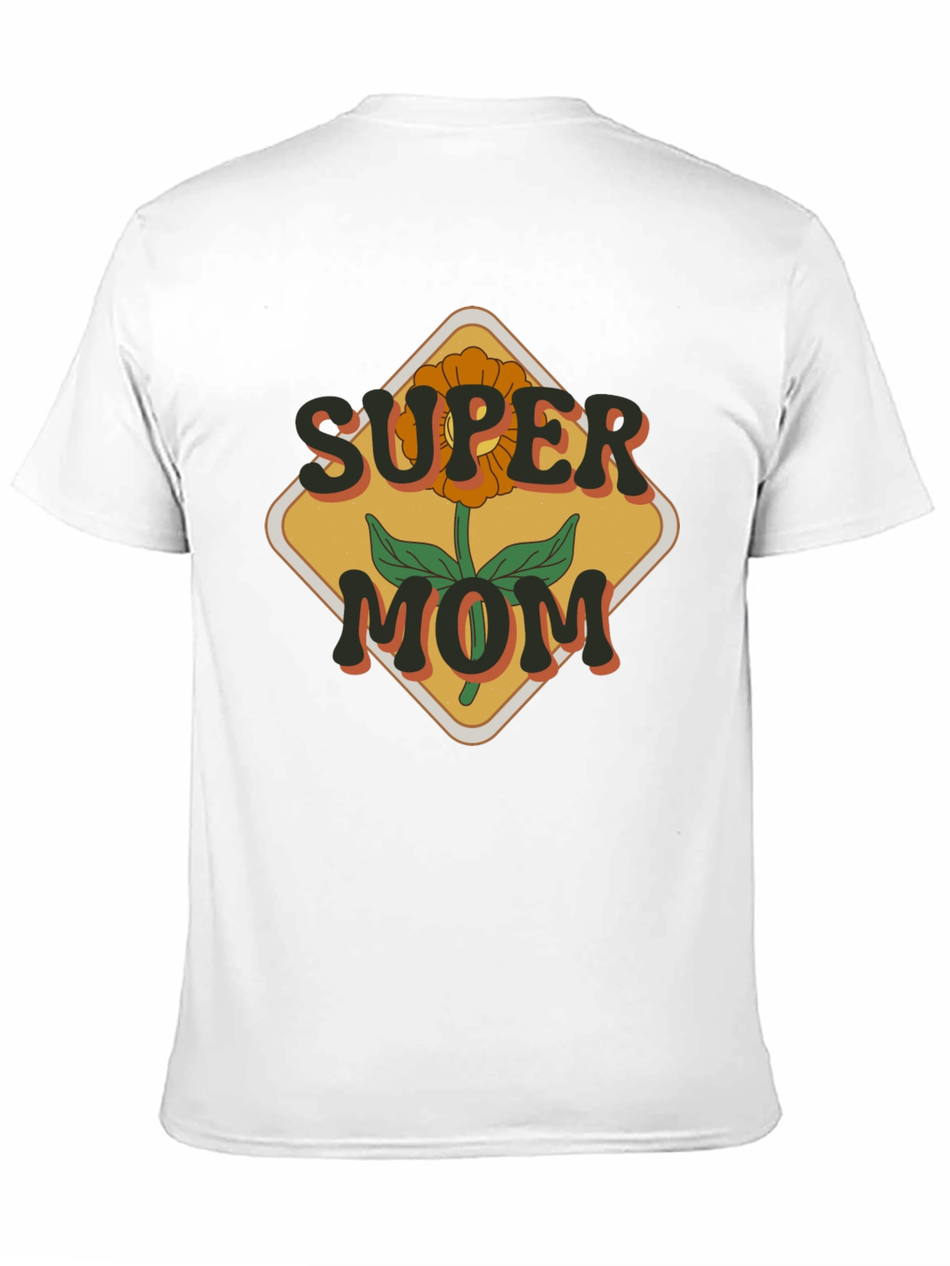 Super Mom Graphic T-Shirt - Floral Design