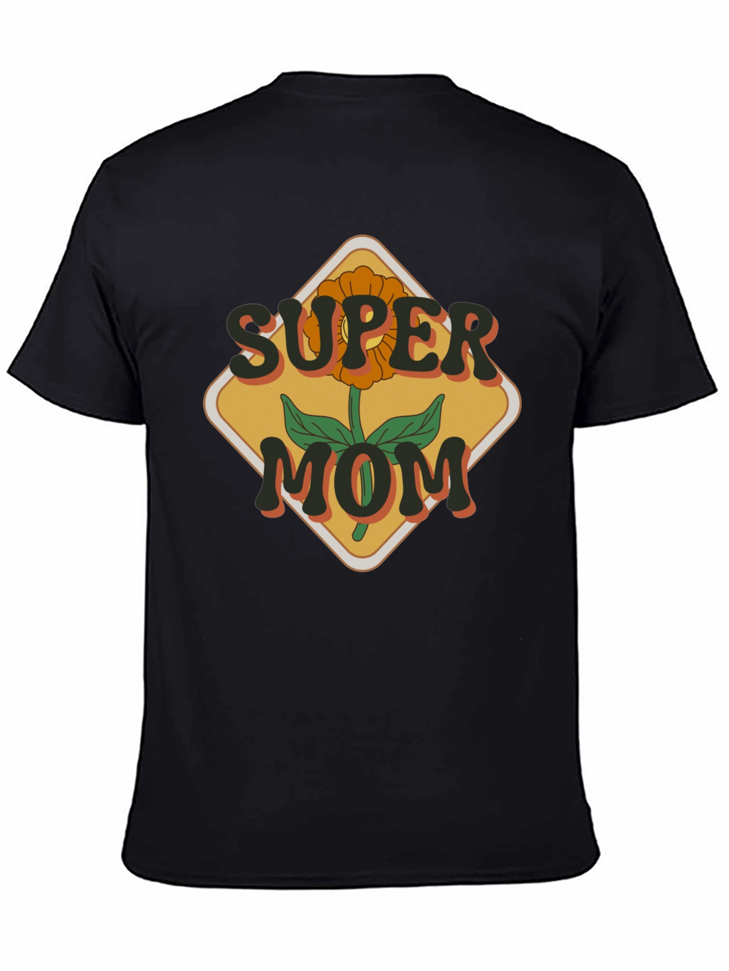 Super Mom Graphic T-Shirt - Floral Design