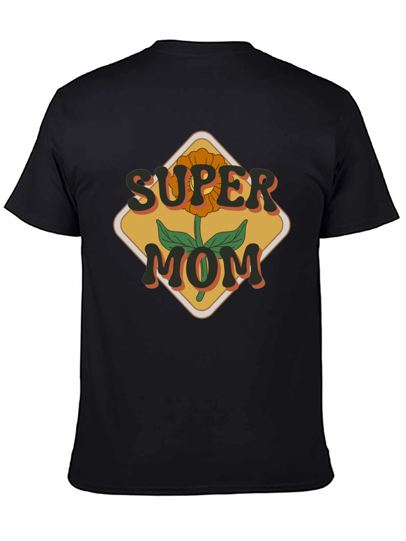 Super Mom Graphic T-Shirt - Floral Design